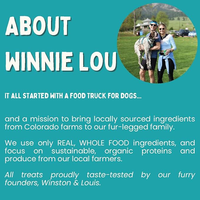 Winnie Lou Organic Healthy Dog Treats – All Natural Crunchy Dog Biscuits Made in USA with Organic Ingredients from Colorado Farms – for Small, Medium, Large Dogs - Zucchini Squash (Pack of 2)