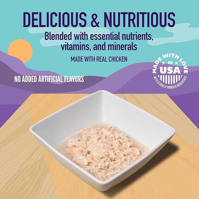 A Strong Heart Canned Wet Cat Food, Chicken Shreds in Sauce -3 oz Cans (Pack of 24), Made in The USA with Real Chicken