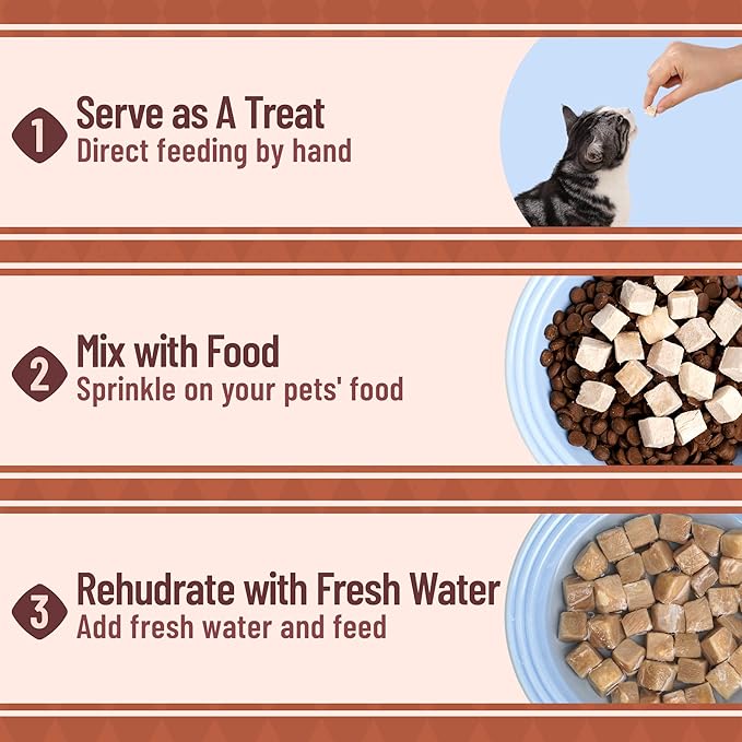 Just Try 6.35 oz Freeze Dried Duck Cubes Dog Treats & Cat Treats, Single Ingredient, Natural Training Treats, Grain Free, High Protein, Low Fat, Supports Skin & Joint Health, Rich in Vitamin B