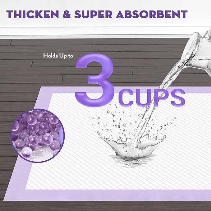 CROCI Puppy Pads 22x22in Small with Adhesive Tabs, Dog Pee Pads Absorbs Up to 3 Cups Potty Training, Disposable (50 Counts)