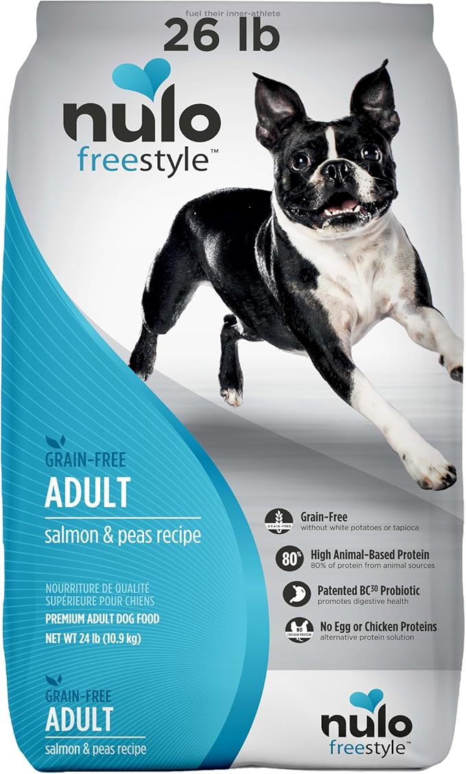 Nulo Freestyle Adult Dog Food, Premium All Natural Grain-Free Dry Small Kibble Dog Food, with BC30 Probiotic for Healthy Digestion, and High Animal-Based Protein with no Chicken or Egg Alternatives