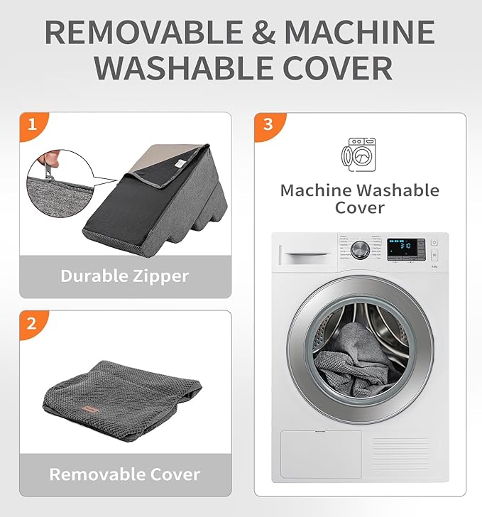 Made4Pets Dog Stairs Ramp for Small Dogs, 3-Step Dog Steps for Bed Couch Sofa and Chair, 35D Foam Pet Steps for Small Dogs and Cats, Non-Slip Bottom Pet Stairs, Grey