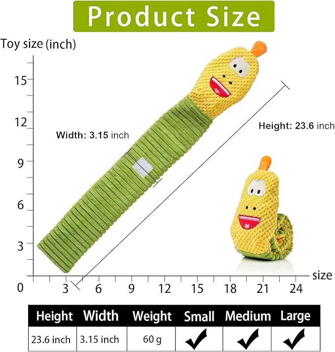 Dog Toy Pack for Large Dogs, (3-Pack) Stuffless Dog Toys for Aggressive Chewers, Extra Long Durable Squeaky Dog Toy, Dog Puzzle Toy for Small, Middle, Large Breed