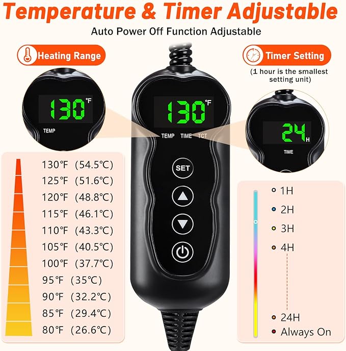 Toove Heated Cat Bed Indoor - 20" Heating Donut Pet Bed for Cats and Small Dogs, Ultra Soft & Cozy Sleeping Cat Beds, Machine Washable, Waterproof & Safe Warming with Timer and Temperature Control