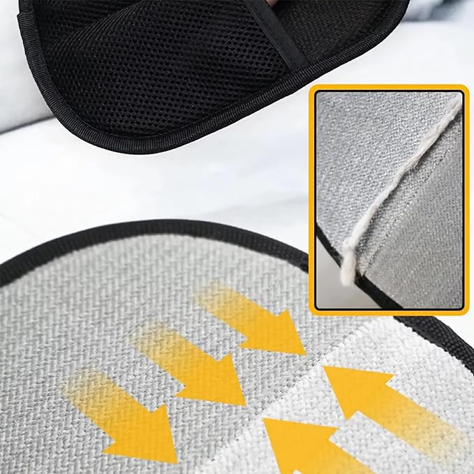 Pet Hair Removal Glove Reusable Anti Static Pet Fur Remover Glove for Furniture Clothes Bedding and More for Dogs and Cats Multi Surface Hair Cleaner Tool (2 pcs)