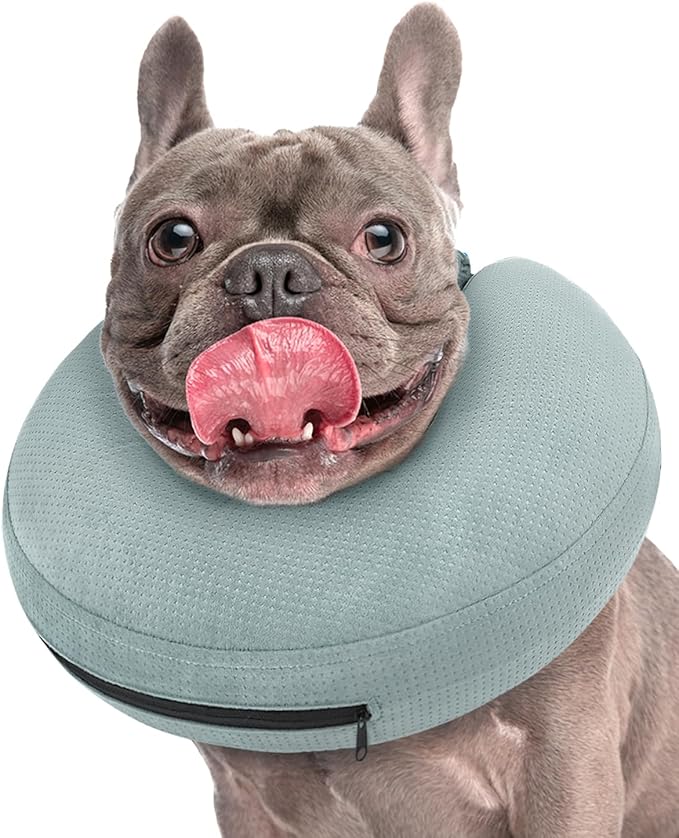 Supet Inflatable Dog Cone Collar for After Surgery Donut, Soft Dog Cones for Small Medium Large Dogs Pets, E Collar Pet Neck Donut Collar Alternative After Surgery