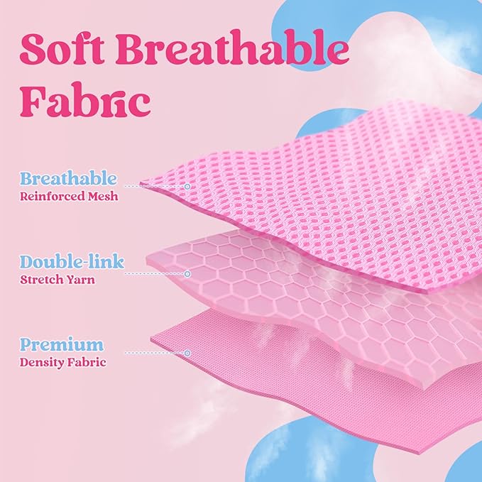 rabbitgoo Dog Harness Small Sized and Leash Set, Step-in Breathable Pet Harness, Soft Walking Reflective Puppy Vest for Small Dogs, Pink & Light Blue, XS