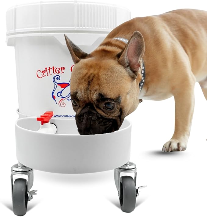 Gravity Water Bowl for Cats: Dogs & All Pets 3.5 Gallon. Top Fill Automatic Water Dispenser for Cat, Quiet, No BPA & Made in USA. Auto Water Dog Bowl for Daycares, Multi Pet Homes and Busy Parents