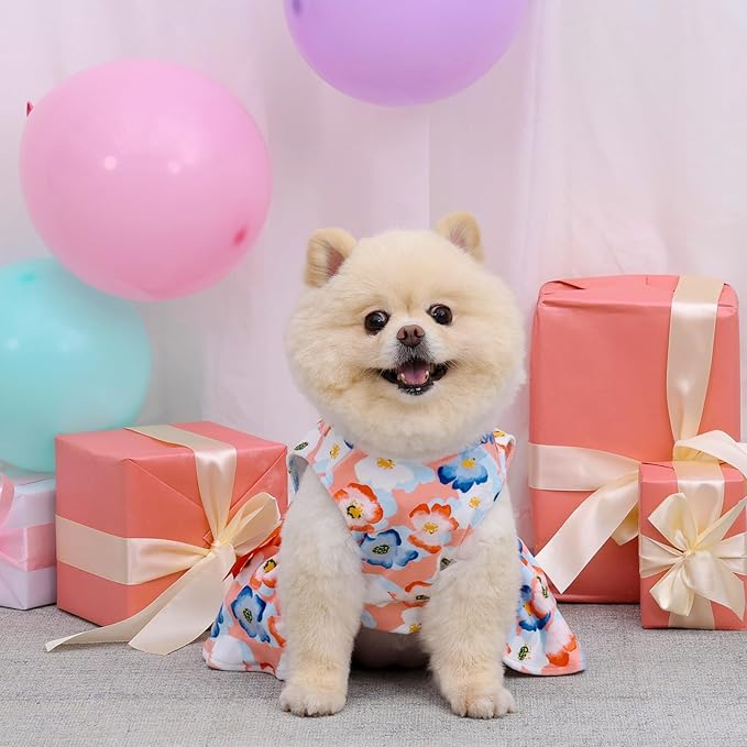 CuteBone Velvet Dog Dresses for Small Dogs, Stylish & Soft Fabric, Comfortable Fit for Everyday Wear, Perfect for Special Occasions NCVA13S