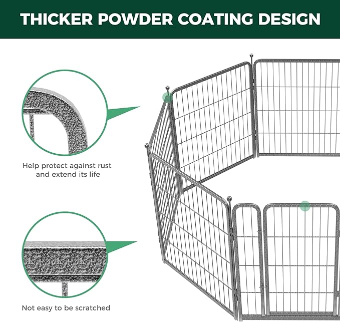 FXW Aster Dog Playpen Designed for Yard, 32inch 48 Panels