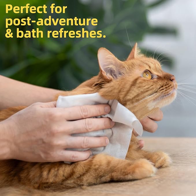 Pet Grooming Wipes for Dogs & Cats, 400 Count, 8"x8" Ultra Thick & Soft, Unscented, Hypoallergenic Formula, Safe on Coat, Paws, Ears, Bum & Sensitive Skin