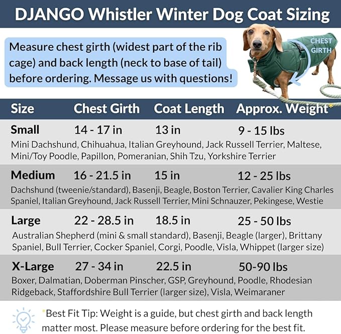 DJANGO Insulated Puffer Dog Jacket with Harness Hole – Warm, Water-Repellent Winter Dog Coat Small Dogs, Dachshunds, Puppies – Adjustable, Reflective Cold Weather Dog Apparel – Hibiscus Pink, Medium