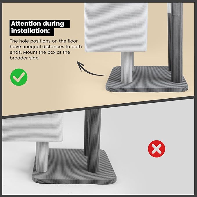 Gardner Pet 65in Heavy Duty Cat Tree Tower for Large Cats, Multi-Level Cat Furniture with Replaceable Sisal Scratching Post, Hammock | Extra-Large Platform & Condo (Beige)