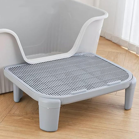 Cat Litter Mat Litter Trapping Mat,19.69"X15.95"X5.90"Litter Box Mat,Waterproof Cat Mats for Litter Large,Easy Clean,Non-Slip Litter Mat for Cat,Urine-Proof Kitty Litter Catcher Mat,Washable (Grey)