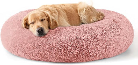 Dog Beds Large Sized Dog and Cats, 32in Pet Beds for Large Pet, Washable Indestructible Extra Large Dog Bed (Pink)