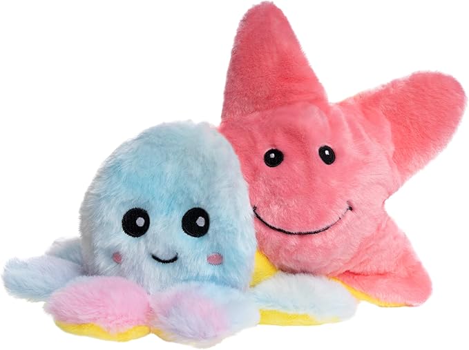 Flourish Pets 3 in 1 Multi-Layer Chew Toy for Active Dogs | Non-Toxic BPA Free Double Stitched Soft Fabric Exterior Dog Toys | Long-Lasting Dog Plush Toys –Large Octopus 5"