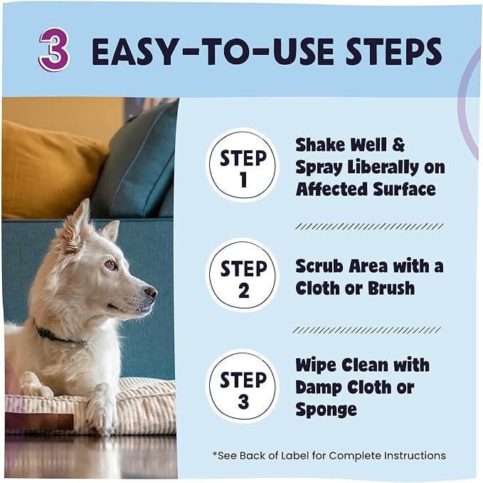 Pawstruck Professional Strength Pet Stain & Odor Remover - Natural Enzyme Cleaning Solution for Dogs & Cats - Safe and Effective Smell Eliminator - 32 oz - Packaging May Vary