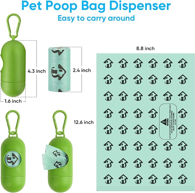 MYPIN Cat Litter Scooper with Holder, Upgraded Cat Litter Shovel with Bags, Cat Scooper with Extra 135 Count Litter Waste Bags, Large Capacity Portable Litter Shovel (Without Baffle)