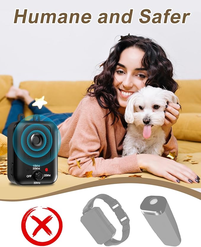 Anti Barking Devices, Auto Dog Barking Control Devices with 3 Modes, Rechargeable Ultrasonic Dog Bark Box Dog Barking Deterrent Devices, Effective Stop Barking Dog Devices for Indoor & Outdoor Dogs 9