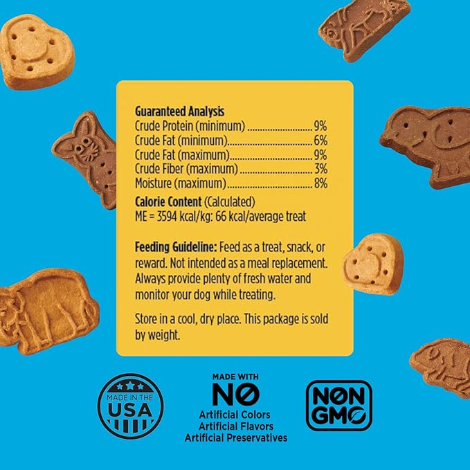 Blue Dog Bakery Natural Dog Treats, More Crunch Large, Assorted Flavors, 18oz Box, 1 Box