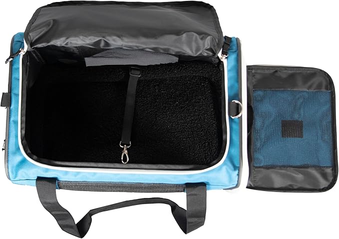 Travel Cat The Odyssey Soft Cat Carrier - Portable Comfort Soft Sided Travel Carrier for Small, Medium Cat, Kitten up to 20 LBs - Pet Travel Carrier Backpack with Shoulder Strap (Blue)