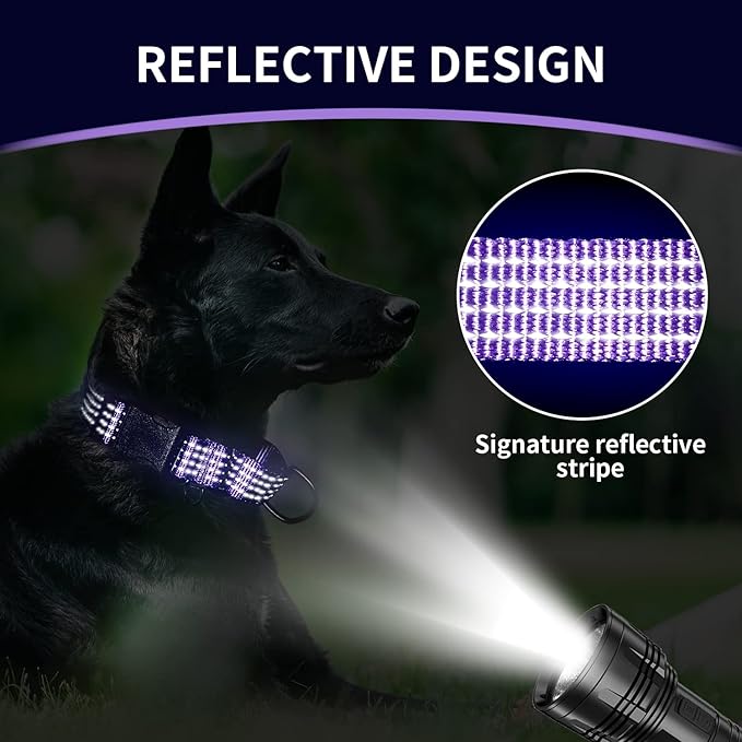 Martingale Collar for Training Dogs. Adjustable Reflective Dog Collars with Buckle- NO Pull-Prevents Slipping Out, for Medium Large XL Dogs. Helps with Strong pullers (M, Blue)