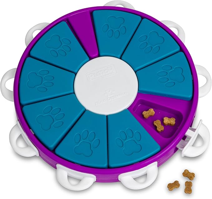 Outward Hound by Nina Ottosson Dog Twister Treat Puzzle Enrichment Toy, Level 3 Advanced, Purple