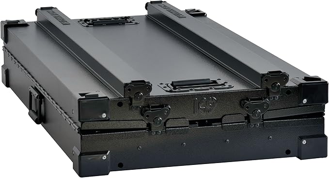 Heavy Duty Fully Collapsible Powder-Coated Aluminum Dog Crate - Medium-Long (Black)