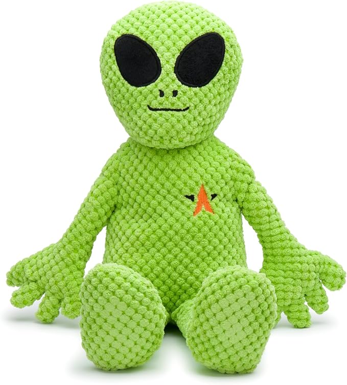 fabdog Floppies Plush Dog Toy - Cute & Durable Squeaky Dog Toys - Best Squeak Toy for Puppies and All Breeds | Ideal Pet Gift| Large Alien