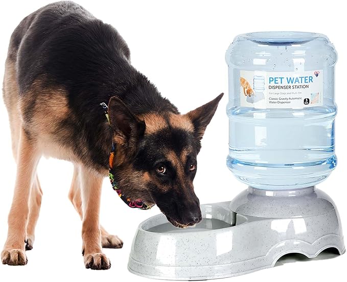 Pet Water Dispenser for Large Dogs and Multi-Pet, 3 Gallon Dog Water Bowl Dispenser, Basic Automatic Gravity Dog Cat Water Feeder, Large Capacity Pets Drinking Fountain, BPA-Free
