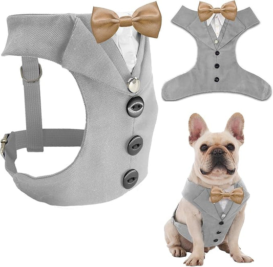 AVERYDAY Dog Tuxedo for Wedding Outfit, Dog Suit and Tie Costumes for Birthday, Halloween, Cosplay, Christmas Party, Pet Formal Wear with Bowtie, Tux for Medium Large Dogs, Bulldog, Labrador, Husky
