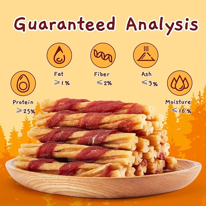 Jungle Calling Dog Treats, Duck Wrapped Chicken Collagen Sticks for Small Medium Dogs, Long-Lasting Dog Chews, Dental Bones for Teeth Cleaning, Digestible Bully Sticks Rawhide Alternative, 14.1oz