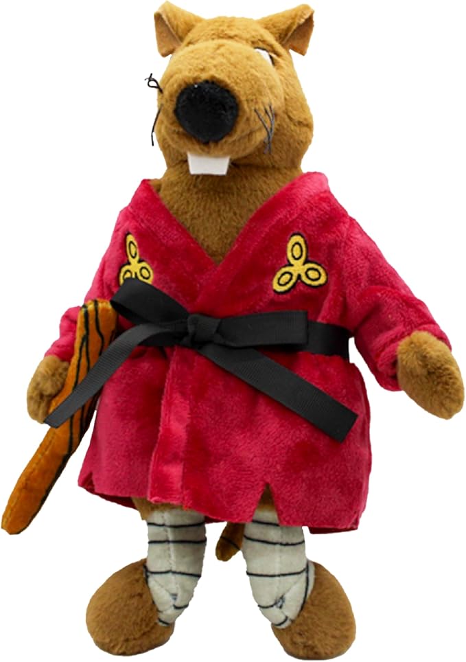 design LAB, Inc. Teenage Mutant Ninja Turtle Official Merchandise | TMNT Gifts Squeaky Plush Dog Toy | Splinter The Rat | Stuffed Animal Rat Squeaks for Interactive Play