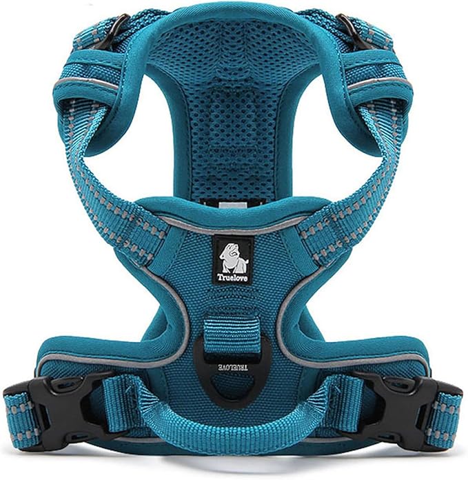 TRUE LOVE Truelove Adjustable No-Pull Dog Harness Reflective Pup Vest Harnesses Comfortable Control Brilliant Colors TLH5651(Blue,XS)