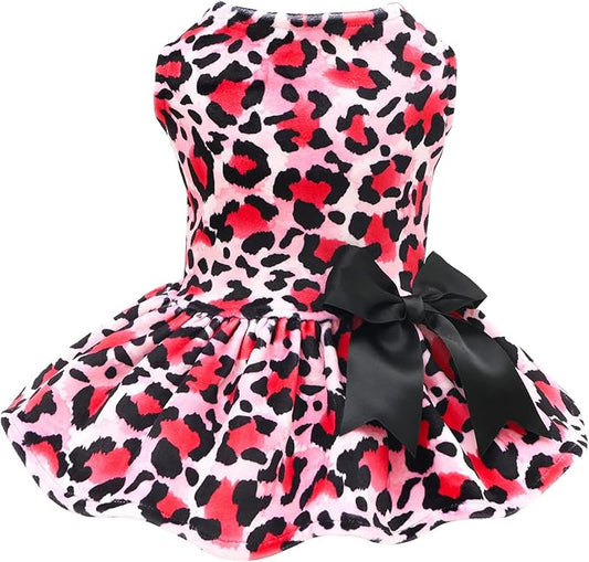 CuteBone Velvet Dog Dresses for Small Dogs, Stylish & Soft Fabric, Comfortable Fit for Everyday Wear, Perfect for Special Occasions NCVA10L