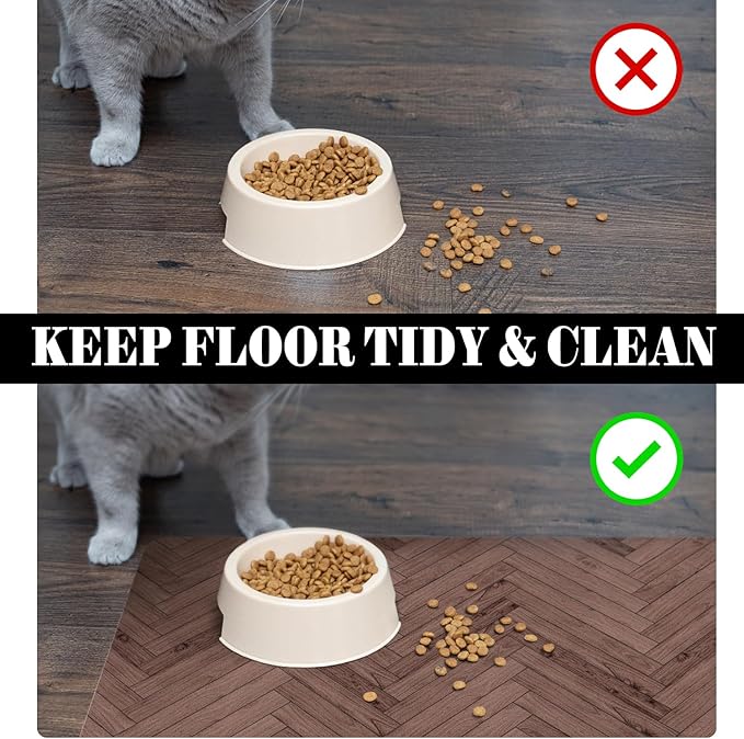 Dog Food Mats for Floors Absorbent, Pet Cat Food Mat - Quick Dry Dog Bowl Mats for Food and Water