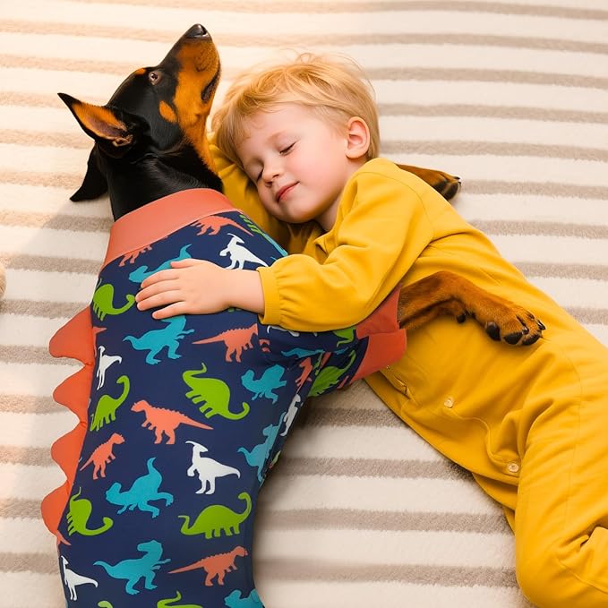 Dog Pajamas Large Size, Big Dog Onesie Clothes, Anti Shedding and Licking, Post Surgery Recovery Pet Pjs, Cotton Soft Material Stretchable Pet Pajamas U-COSP05M