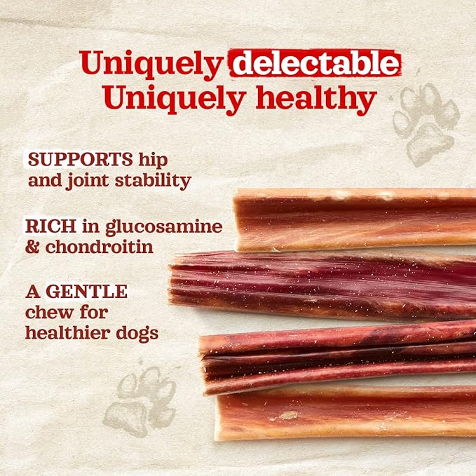 Natural Farm Gullet Sticks (4-5 Inch, 25 Pack), Grain-Free, Preservative-Free & Fully Digestible Beef Esophagus – Gentle Yet Effective Fun - Best for Light, Pups & Senior Chewers