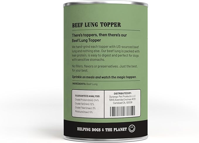 Durango High-Protein Dog Food Topper - Rich Beef Liver Meal Enhancer for Picky Eaters - Limited Ingredient Kibble Booster - 8 oz Tin - Made in USA - Plastic-Free - Easy to Scoop - 60 Servings