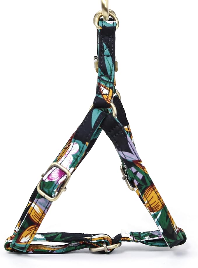 Angie and Allie Organic Cotton Personalized Step in Dog Harness,Custom Dog Halter Vests,Adjustable No Pull Canine Halter Harness for Small Medium Large Dogs