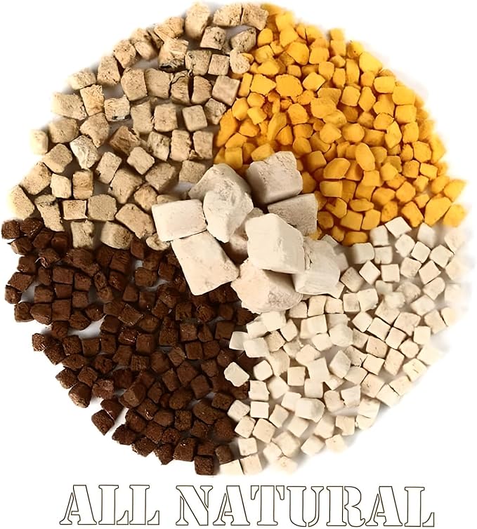 Organic Freeze Dried Dog & Cat Treats - Single Ingredient, Grain Free Food Toppers for Healthy Pets, No Fillers or Preservatives (3 Bag, Egg)