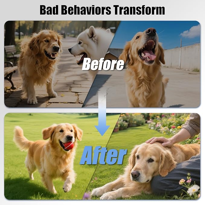 Anti Barking Device for Dogs – 3 Adjustable Frequency (10-30kHz), 30 Ft Range, Rechargeable, Auto Bark Detection, Safe & Effective for Small to Large Dogs,Black