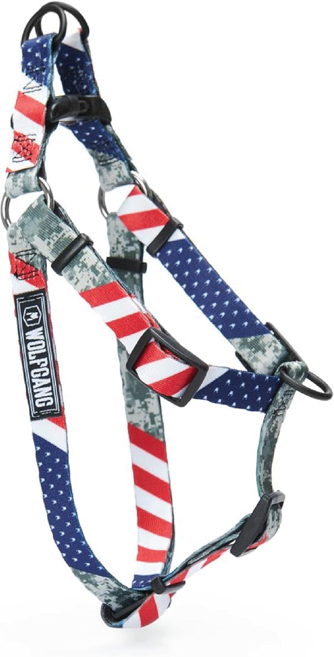 Wolfgang Heavy Duty Adjustable Dog Harness, Pull-Tested to Over 800 lbs for Walking & Training, DigitalDog Print, Medium