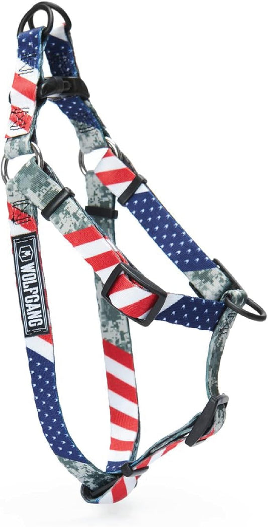 Wolfgang Heavy Duty Adjustable Dog Harness, Pull-Tested to Over 800 lbs for Walking & Training, DigitalDog Print, Medium