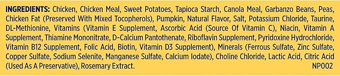 Nature’s Recipe Grain Free Chicken, Sweet Potato & Pumpkin Recipe Dry Dog Food, 24 lb. Bag