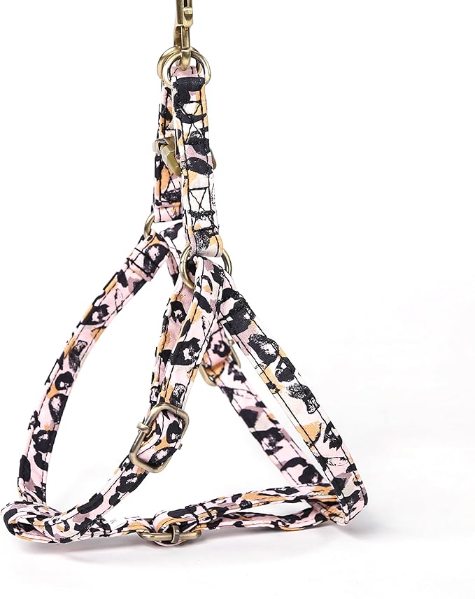 Angie and Allie Organic Cotton Personalized Step in Dog Harness,Custom Dog Halter Vests,Adjustable No Pull Canine Halter Harness for Small Medium Large Dogs