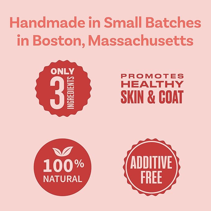 Polkadog Salmon Says Bone Shaped Treats - Omega-3 Rich, Low Fat Healthy Dog Treat - Digestible, Vitamin & Mineral Packed Dog Snacks - Crunchy 3-Ingredient Treat, Ideal for Dogs with Allergies - 7 oz