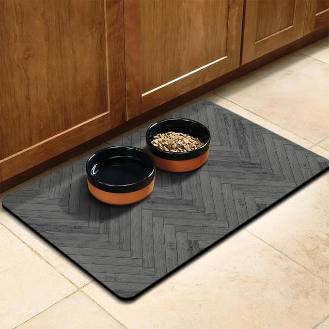 Dog Food Mats for Floors Absorbent, Pet Cat Food Mat - Quick Dry Dog Bowl Mats for Food and Water, Eco-Friendly Pet Supplies