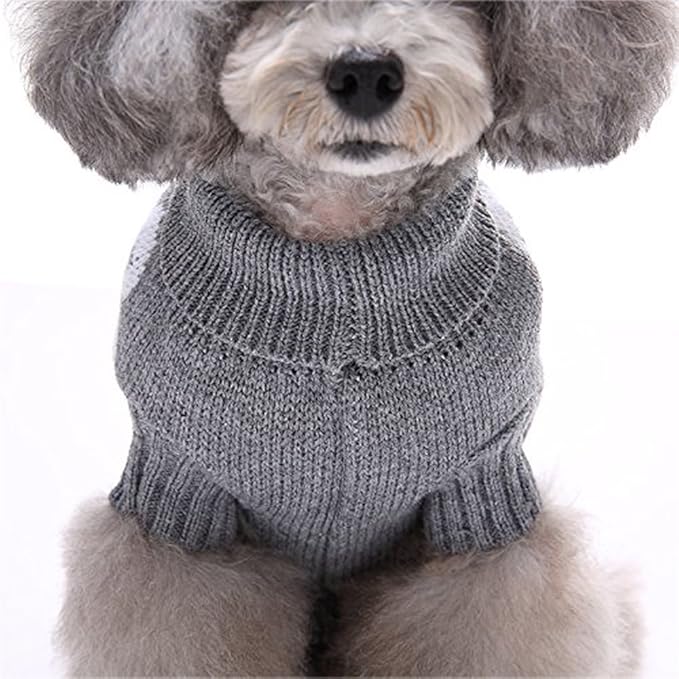 Skull Dog Sweater Holiday Halloween Christmas Pet Clothes Soft Comfortable Dog Clothes - Grey