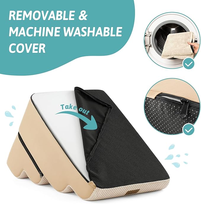 Dog Stairs for Small Dogs 19.7" H, Detachable Dog Step for Puppy or Older Cat, Ramp for Bed, Sofa, Couch or Chair, Ladder with High Density Foam, 15.7x28.3x19.7 inch, 4 Step, Beige